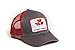 J&D Productions, Inc. Massey Ferguson Tractor Hat, Gray with Red Mesh Back