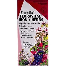 Click here to buy Flora - Floravital Iron + Herbs, 17 fl oz liquid by Flora.