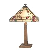 Rose Mission Table Lamp in Antique Brass
