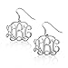 Sterling Silver Monogram Earrings - Custom Made with Any Initial!