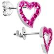 13mm Pink Heart Crystal Stud Earrings MADE WITH SWAROVSKI ELEMENTS