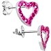 13mm Pink Heart Crystal Stud Earrings MADE WITH SWAROVSKI ELEMENTS