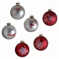 Red/Silver 6 pc Misfit toy ornaments