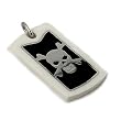 Designo White And Black Skull Dog Tag