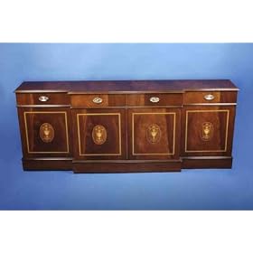 English Mahogany Breakfront Sideboard