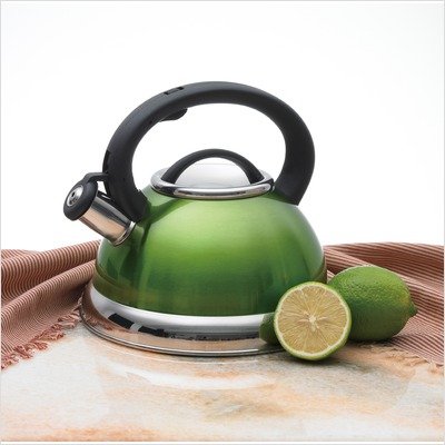 Alexa 3.0 qt. Whistling Stainless Steel Tea Kettle in Metallic Chartreuse