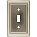 BRAINERD 64209 Architectural Single Toggle Switch Wall Plate / Switch Plate / Cover satin nickel