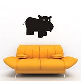 PVC Hippo Blackboard Removable Wall Sticker Chalk Board Chalkboard Decal