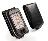 Tuff-Luv faux Leather case cover for (Memory-Map Adventurer 2800) - Black
