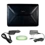 Kroo Amazon Kindle DX Leather BLACK Envelope Style Carrying Case + Kindle DX Rapid Car Charger + Kindle DX Wall / Travel Charger + Vangoddy tm, Live*Laugh*Love wrist band!!!( Kindle Dx Not Included )