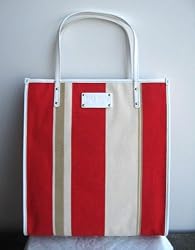 Kate Spade Griffen Rose Hill Stripe Book Bag Tote
