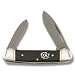 Colt Knives 307 Titanium Series Canoe Pocket Knife with Black Smooth Bone Handles