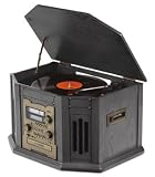 Grace Digital GDI-TW3USBE Victoria Tunewriter III 7-in-1 Stereo Entertainment Center (Black)