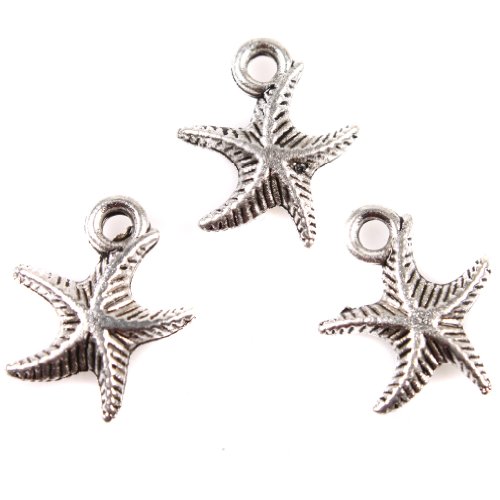 50x Charms Starfish Antique Silver Alloy Findings Fit Making Crafts