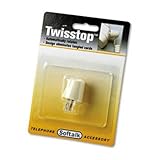 Softalk Twisstop Rotating Phone Cord Detangler Ivory Ends twisted and tangl ....