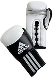 Adidas Adistar Hi tec Professional Boxing Gloves Blackwhite 12oz