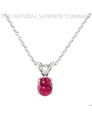 0.54ct. Natural Untreated Ruby Pendant with 16" Cable chain.