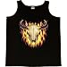 Womens Tank Top : FLAMING COW SKULL
