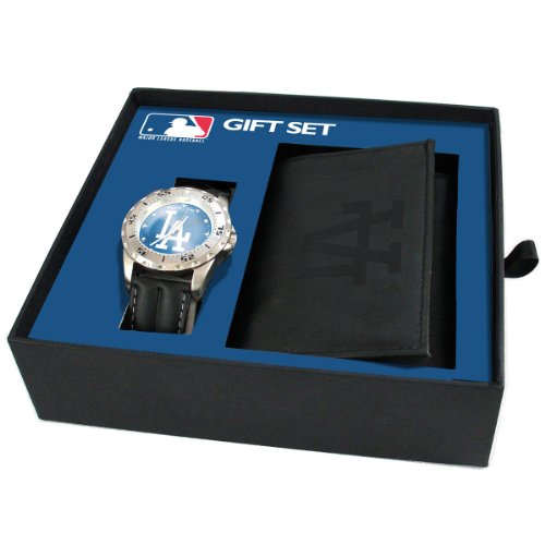 Game Time MLB-WWG-LA Los Angeles Dodgers Watch and Wallet Gift Set