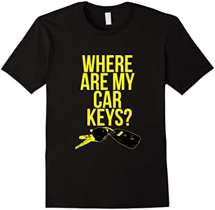 Men's Where Are My Car Keys? T-Shirt Small Black