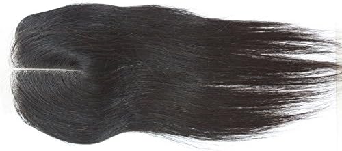 Samloso® Hair 1 Piece 12inch 4*4 Size 3parts Bleached Knots Silky Straight Remy Human Hair Swiss Lace Top Closure