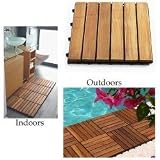 Review Stacks and Stacks  / Le click Teak Flooring Tiles CLASSIC - Box of 10 Tiles (Teak Natural Honey Brown) (12