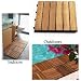 Le click Teak Flooring Tiles CLASSIC - Box of 10 Tiles - Natural Honey Brown (Teak Natural Honey Brown) (12H x 12W x 1D)