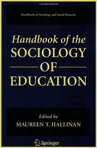 Handbook of the Sociology of Education (Handbooks of Sociology and Social Research) Image Handbook of the Sociology of Education (Handbooks of Sociology and Social Research)