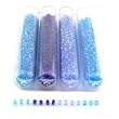 4 Tubes Blue Crystal Glass Seed Beads Jewelry Beading