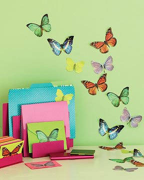Kitchen: Botanical Butterflies Wallies Wallpaper Cutouts