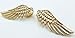 Meta-U Vintage Angel Wings Metallic Shirt Collar Tips Brooch