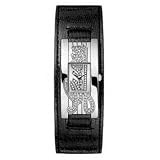 Guess - W80055L1 - Montre Femme - Quartz Analogique - Cadran Argent - Bracelet Cuir Noir