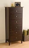 Manhattan Contemporary Espresso Finish Tall 6 Drawer Chest