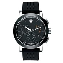 Big Sale Movado Men's 0606545 "Museum" Perforated Black Rubber Strap Sport Watch