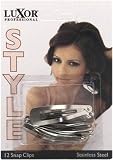 Luxor Professional Style 12 Snap Clips Stainless Steel Model No. 5164S