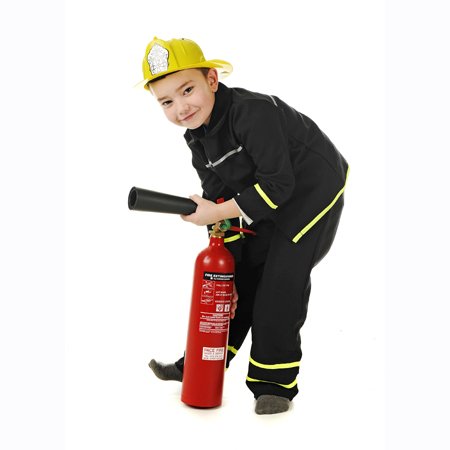 Childrens Boys Kids Fireman Fancy Dress Costume