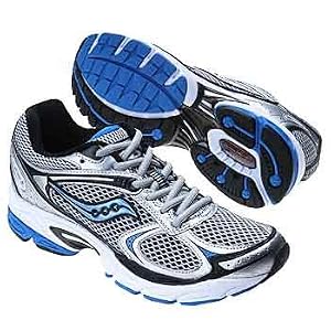 Saucony Men\’s Progrid Guide 2 Running Shoe Blue, White, Silver