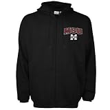Mississippi State Bulldogs Black Arched Small Logo Zip-up Hoody Sweatshirt
