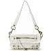 LINEA PELLE Dylan Patchwork Long Clutch in White
