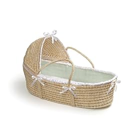 Badger Basket Natural Moses Basket with Hood