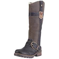 Rieker Swetlana Z0484-00, Damen Stiefel, Braun (schwarz/tabak 00), EU 40