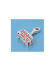 Sterling Silver English Bus Bracelet Pendant Best Seller Charm Pure 925 New 9mm with 1.2mm Rope Chain