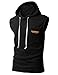 H2H Mens Fashion Slim Fit Sleeveless Hoodies with Pocket With Various Colors
