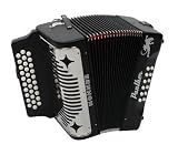 Hohner Panther G/C/F 3-Row Diatonic Accordion - Black