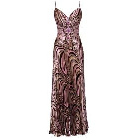 Neapolitan Swirl Satin Beaded Pleated Formal Gown Prom Dress