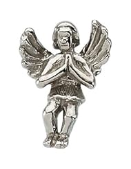 Sterling Silver 12.00X09.00 mm Praying Angel Lapel Pin