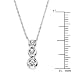 14K White Gold Bezel Journey Pendant Diamond Necklace (0.11 CTW., G-H Color, SI1-2 Clarity) - 17" Inches image 1