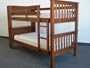 Bookcase Bunk Bed Twin over Twin Mission style in Expresso