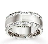 18k White Gold 8.5mm FCF 2.10 Carat Diamond Anniversary Band