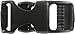 Black Plastic Side Release Paracord Bracelet title=